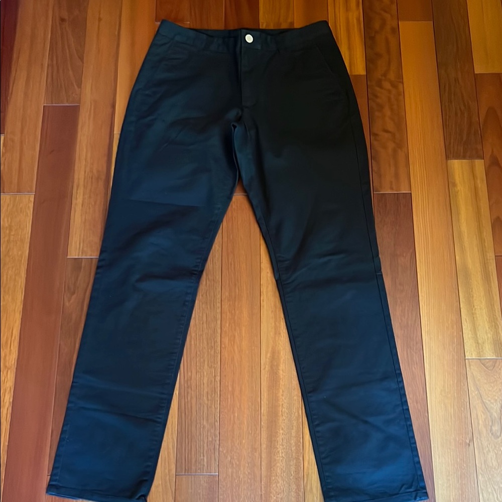 Bonobos Black Chinos Straight Leg Cotton Blend